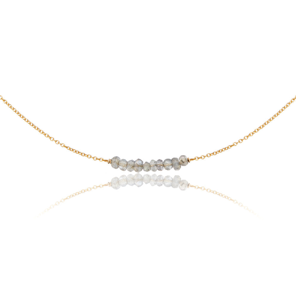 Labradorite Gemstone Cluster Choker