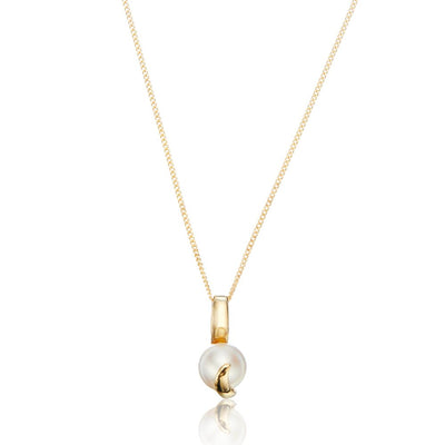 Solid Gold Pearl Necklace – Lily & Roo
