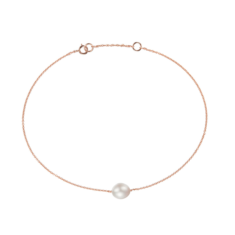 Rose Gold Small Pearl Anklet