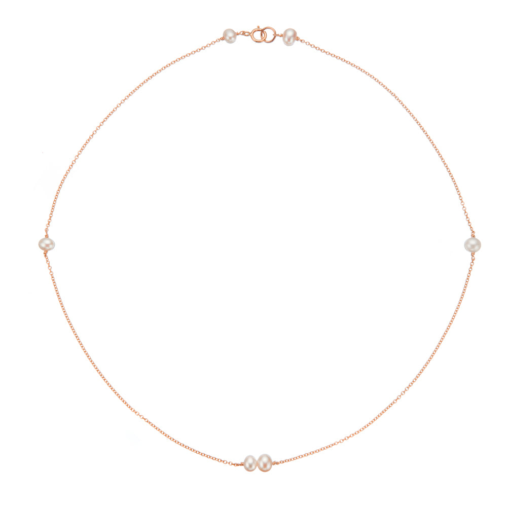 Rose Gold Six Pearl Choker
