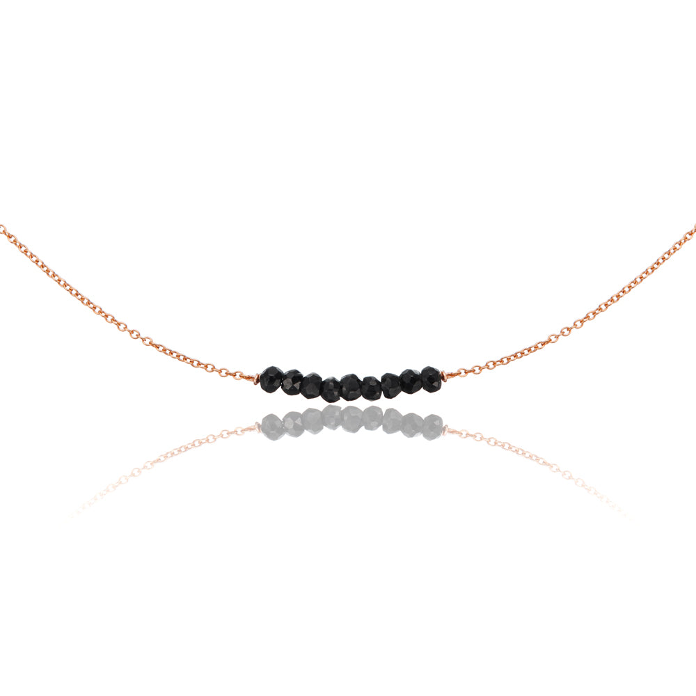 Rose Gold Spinel Gemstone Cluster Choker