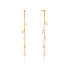 Gold Seed Pearl Drop Earrings