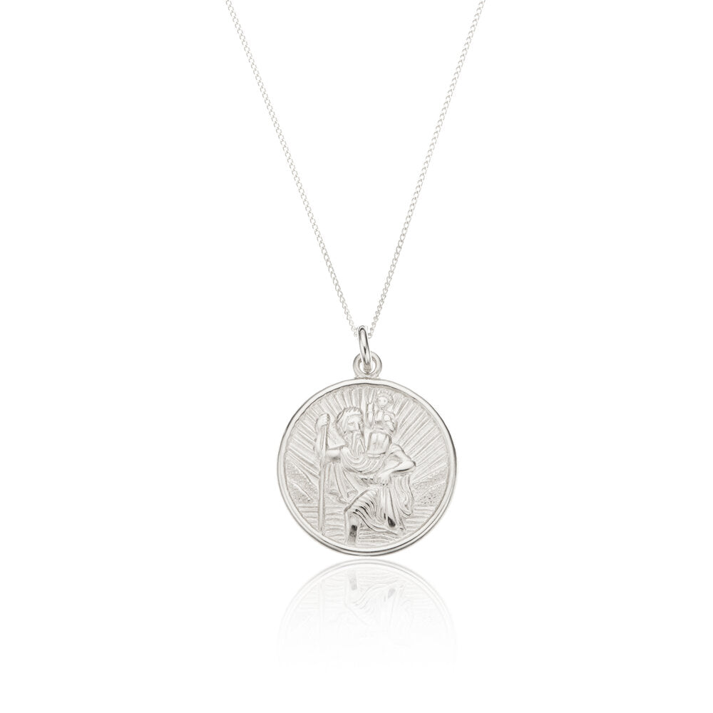 Medium Round St Christopher Necklace