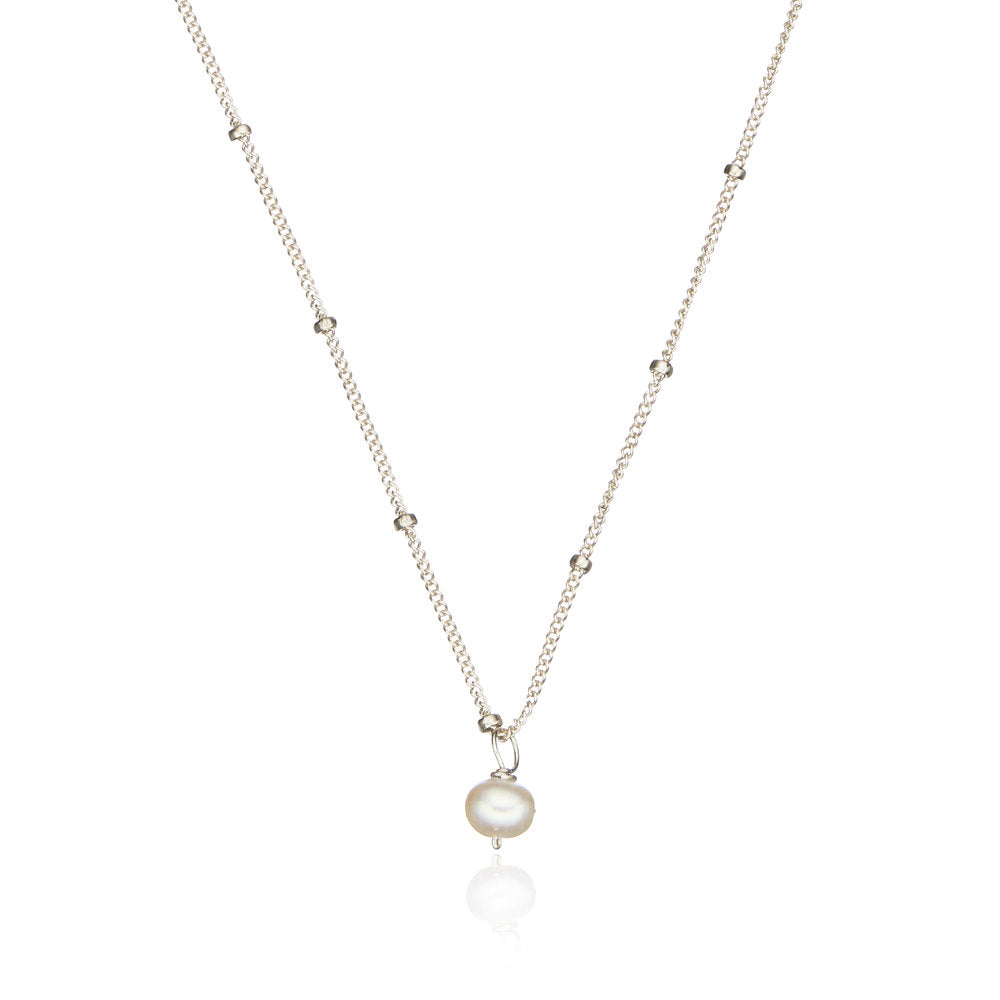 Single Pearl Satellite Necklace