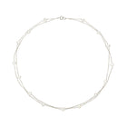 Silver Layered Pearl Necklace