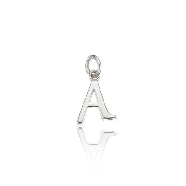 Sterling Silver Small Initial Charm Letter Necklace by Lily & Roo